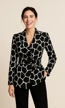 INC International Concepts Black and White Patterned Coat