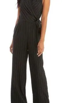 Emma & Michele Navy Pinstripe Jumpsuit Size Large