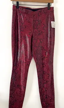 NWT Free People’s Blank NYC Red Snake Print Leggings