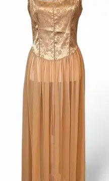 Vintage Victoria’s Secret Gold Maxi Slip
