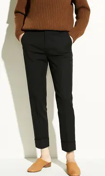 Vince Cuffed Ankle Trousers Dress Pants Mid Rise Black Womens Size 0