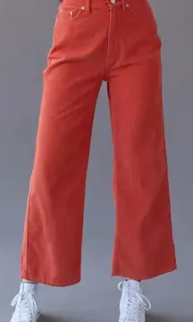 BDG Urban Outfitters Women’s Corduroy High Rise Wide Leg Pants in Orange 24