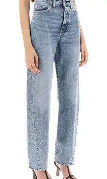 NWT TOTEME Twisted Seam Straight Leg Jean Light Wash Size 26