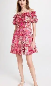 Love the Label Rosaline Dress in Clementine Pink Print | Large