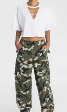 KBB by KAHLANA X Target S Small Mid-Rise Straight Leg The Cargo Jogger Camo Pant