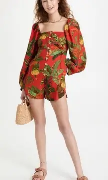 FARM Rio short red romper NEW
