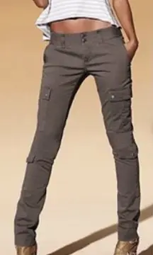Brown Skinny Utility Pants