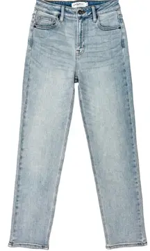 Carly Jean Los Angeles Light Blue Acid Wash Women/Juniors Mom Jeans size 5