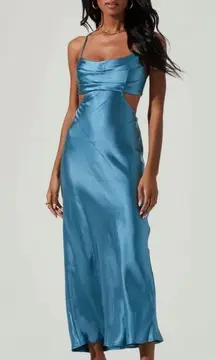 NWT  The Label Colette Cutout Satin MIDI Dress Size Small