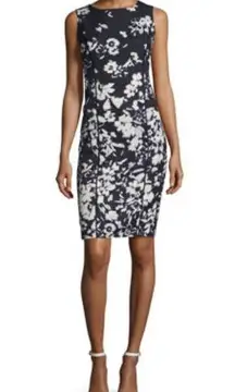 Lafayette 148 New York Evelyn Augusto Impression Floral-Print Sheath Dress