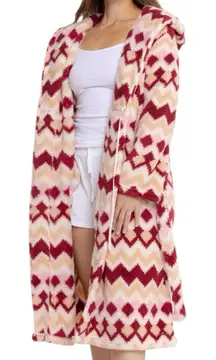 Bearpaw Chevron Sherpa Hooded Robe