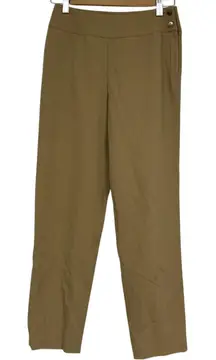 Lauren Ralph Lauren Tan High Rise Straight Leg Trouser Pants Womens 2P Slacks