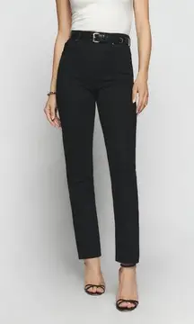 Reformation Liza Ultra High Rise Straight Jeans in Black Size 26