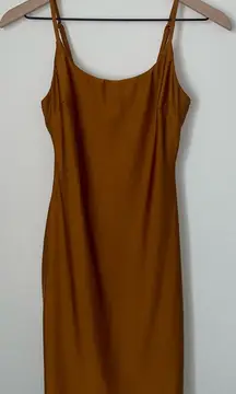 Elegant Metallic‎ Bronze Mini Dress