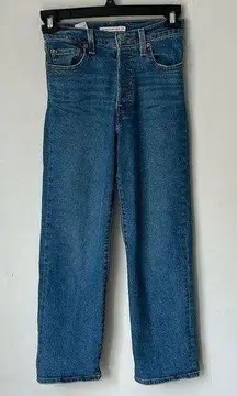 Levi Women’s Ribcage Straight Ankle High Rise Jeans Size 26 ⬛️