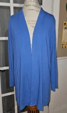 NWT J‎ Jill Womens Blue Opal Open Front Cardigan Sweater Large Petite LP
