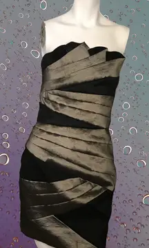 Jessica McClintock‎ 90s Iridescent Formal Vintage Short Dress Holiday Christmas