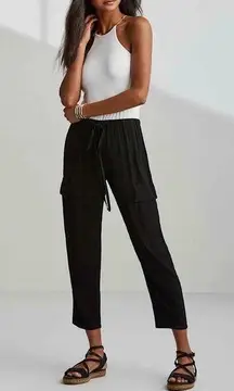 Bailey 44 Guerilla Crepe Ankle Cargo Pants in Black Size XS