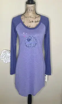NTM: Star Wars Off We Go To Sleep Death Star NWT Purple Nightgown Sz Small