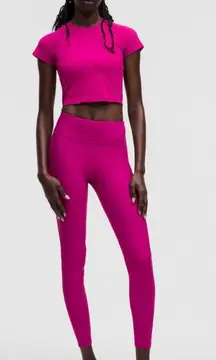 Lululemon NWT Fleece High Rise Running Tights 28” Leggings Ripened Raspberry 10