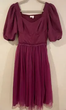 Ivy City Co Florence Dress in Plum