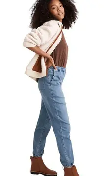MADEWELL SWEATPANTS JEANS NEALY WASH BLUE DENIM JOGGER SLOUCHY RELAXED S