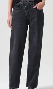 AGOLDE Criss Cross Upsized Jean in Shambles Black