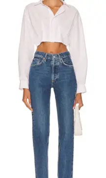 AGOLDE Lana Mid Rise Straight Jeans Sphere