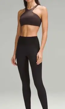 Lululemon Shine Racerback Train Bra *Medium Support A/B Espresso Brown size 6