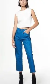 The Kit cropped Alexa jeans ocean grain denim spandex blue jeans size 4 nwt