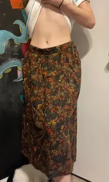 floral midi skirt