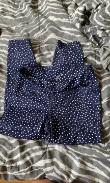 Fit Polka Dot Navy Crop Legging
