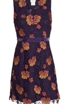 EUC Anthropologie Foxiedox Dolores Floral Crochet Dress Size 6