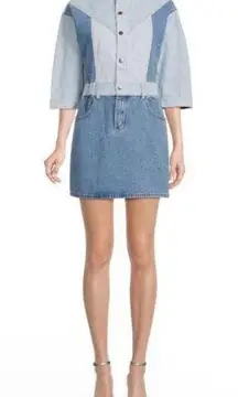 Bianca Colorblock Denim Mini Dress