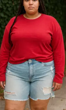 Celebrity Pink Women Light Wash Distressed Denim Shorts Cutoff Frayed Hem 17/33