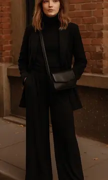 AREA STARS Black Wide Leg‎ Pants Size L NWT