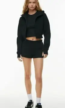 Aritzia Tna Cozy Fleece Perfect Micro Lounge Shorts in Black Size S