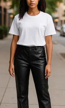 Elodie Black Faux Leather Pants‎ Women's Size Medium