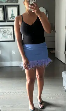 Danielle Guizio Guizio Feather Skirt