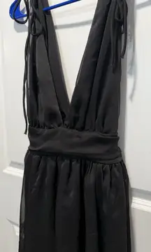 Whimsgoth Sheer Black Dress Medium Lucy In The Sky Goth Fairy M Dance Party Tie‎