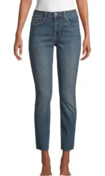 L’AGENCE Luna high mid Rise Straight raw hem crop Jeans Size 24