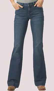 NWT Wrangler Women's Retro Mae Mid Rise Wide Leg Trouser Jeans - 9/10 x 34