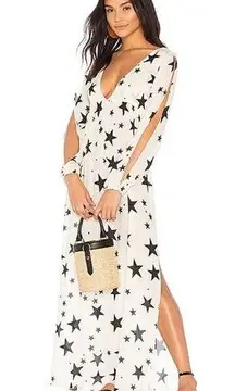 Star Patterned Maxi Dress Swimsuit Coverup Size S