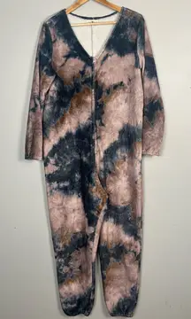 Natural Life Womens Sz small Fleece Jumpsuit Lounge Pajamas