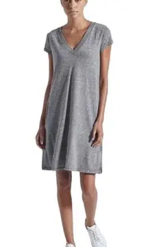 Current/Elliott The V Neck Trapeze Dress in Heather Grey