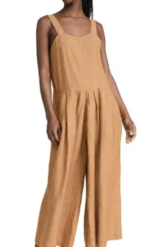 Rachel Comey Costello Linen Jumpsuit in Wheat Size: S