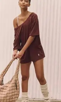 NWOT Free People Movement Hot Shot Tee Romper