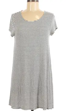 Mossimo Women's Striped Mini T Shirt Dress Black and White