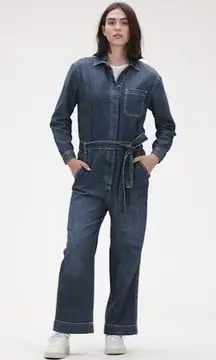 Gap  Jumpsuit Jean Denim Boilersuit with Cropped Wide legs petite