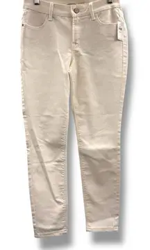 Old‎ Navy Super Skinny Mid Rise White Denim Ankle Jeans Sz 0 Short 26.5" NEW